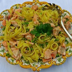 Salmon and Pea Tagliatelle