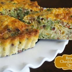 Cheddar Bacon Broccoli Quiche