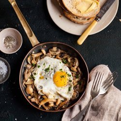 Creamy Mushrooms and Eggs