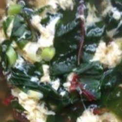 Lemongrass and Ginger Egg Drop Soup With Rainbow Chard