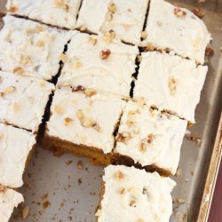 Pumpkin Bars w/ cream cheese frosting