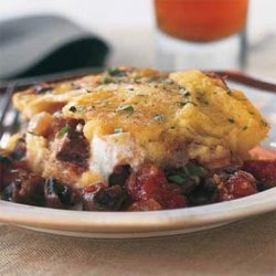 Polenta Casserole with Mushrooms, Tomatoes, & Ricotta