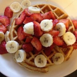 Tasty Low Fat, Multigrain Strawberry Orange Waffles