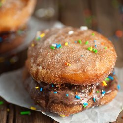 Donut Ice Cream Sandwiches