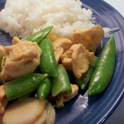 Turkey and Sugar Snap Peas in Orange Mustard Sauce