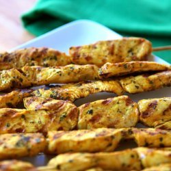 Marinated and Grilled Skewered Chicken