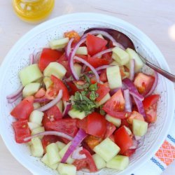 Cucumber, Tomato, and Onion Salad