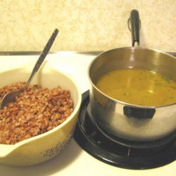 Lentil Soup With Red Yeast Rice