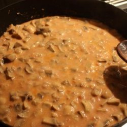 Fettucine With Rosy Mushroom Sauce