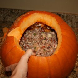 Sausage & Rice Stuffed Pumpkin