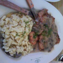 Sauteed Pork with Mushroom Sauce