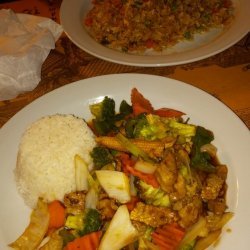 Shrimp Stir Fry with White Rice