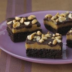 Triple-Layer Peanut Butter Brownies