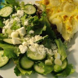 Mesclun Salad With Cucumber and Feta