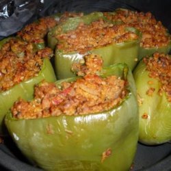 Soy and Bulgur Stuffed Peppers