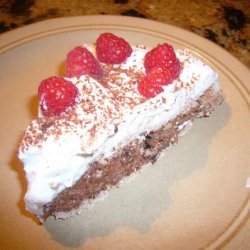 Chocolate Pavlova With Raspberries and Cream