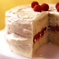 Banana Raspberry Cake With Lemon Frosting