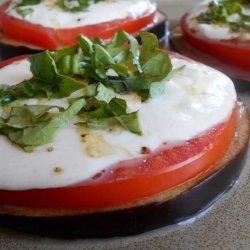 Aubergine (Eggplant), Tomato & Mozzarella Melts