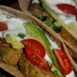 Baked Falafel Sandwiches With Yogurt-Tahini Sauce