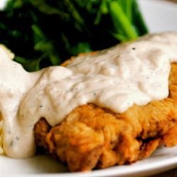 Kentucky Fried Steak With Cream Gravy