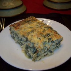 Chicken and Creamy Spinach Crustless Quiche