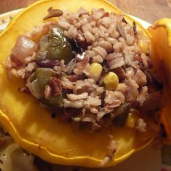 Wild Rice and Stuffed Squash