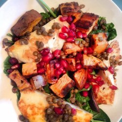 Roast Sweet Potato and Halloumi