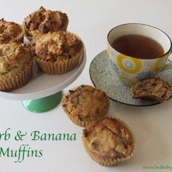 Rhubarb and Banana Muffins