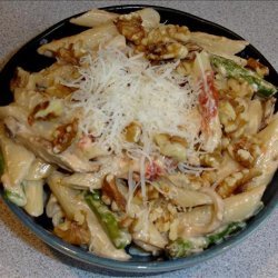 Penne Cremini  -- With Sun-Dried Tomatoes and Walnuts