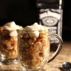 Bourbon Apple Crisp Shooters With Bourbon Cream