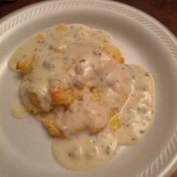 Onion and Chive Biscuits and Gravy