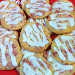 Almond Glazed Cherry Chip Sugar Cookies