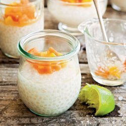 Rhubarb Tapioca Pudding