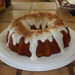 Pumpkin Cake With Cream Cheese Glaze