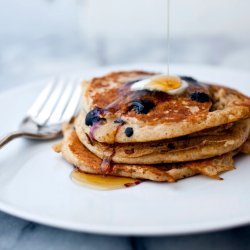 Oatmeal Buttermilk Blueberry Pancakes