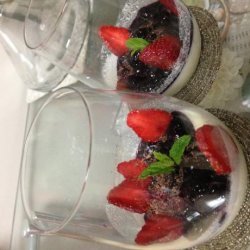 Panna Cotta With Blueberry Sauce