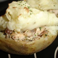 Chicken and Mushroom Spud Pies (Twice Baked Potatoes)