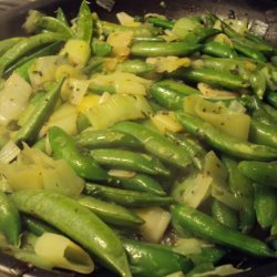 Leeks With Sugar Snap Peas