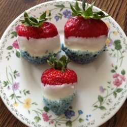 Patriotic White Chocolate Covered Strawberries