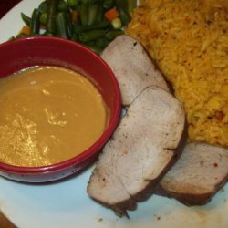 Glazed Pork Tenderloin With Spicy Mustard Dipping Sauce