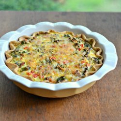 Cheddar  sausage  Quiche