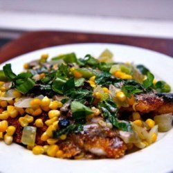 Creole Catfish With Veggies and Basil Cream