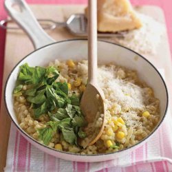 Barley Risotto With Corn and Basil