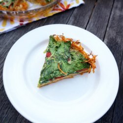 Potato Crusted Spinach Quiche