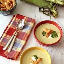 Fresh Corn and Poblano Soup