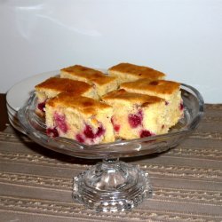 Raspberry White Chocolate Blondies