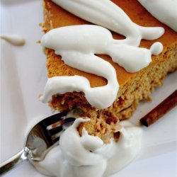 Spiced Pumpkin Cheesecake With Brown Sugar & Bourbon Cream