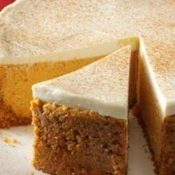 Pumpkin Cheesecake With Sour Cream Topping