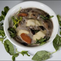 Creamy Mushroom, Barley and Lima Bean Soup