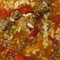 Sweet & Savory Stuffed Bell Pepper Soup